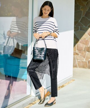 自由区 【カタログ掲載・定番人気・新色追加】コットンサテンテーパード パンツ ブラック