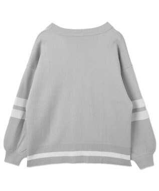 WEGO レタードカーディガン グレー