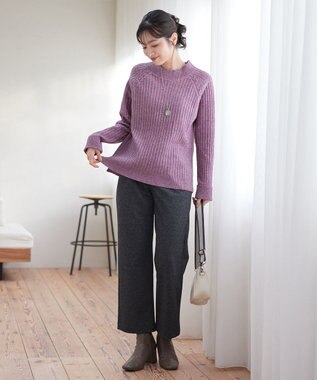 Tiaclasse メランジケーブルラグラントップス パープル