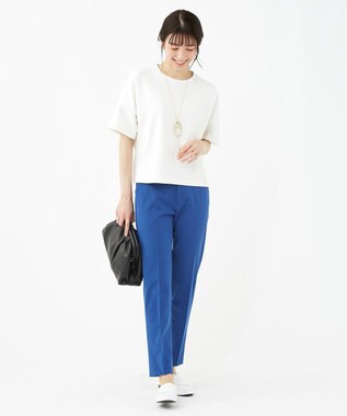 KASHIYAMA 【抗菌繊維】スタイリッシュジャージー トップス ホワイト