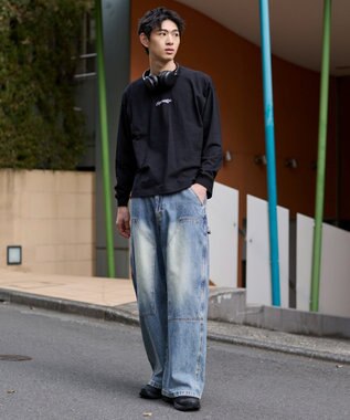 WEGO グラフィックBIG　T（長袖） ブラック