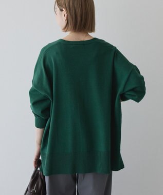 AMERICAN HOLIC バイパチVネックルーズカーディガン Green