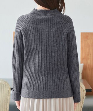 Tiaclasse メランジケーブルラグラントップス チャコールグレー