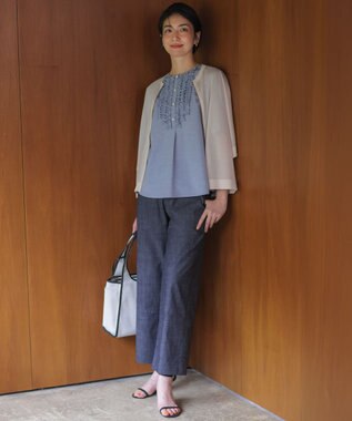 J.PRESS LADIES SHEER LIGHT KNIT ブルゾン グレージュ系