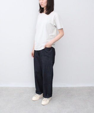 WHITE MAILS 【UNISEX】SPANDEX PAPER JERSEY CREW NECK Tシャツ クリーム