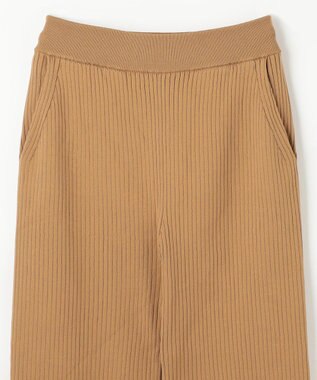 NAVE 【ReNAVE・手洗い可】スポンディッシュニットワイドリブパンツ キャメル系