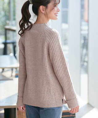 Tiaclasse メランジケーブルラグラントップス グレージュ