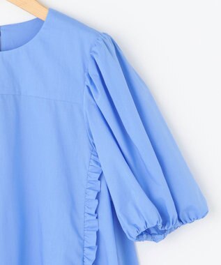 組曲 L コットンローン ボリュームスリーブブラウス ブルー系