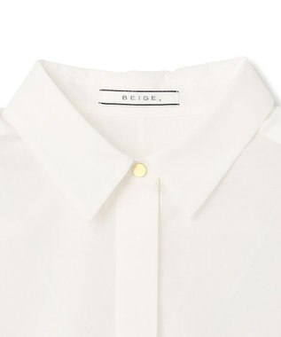 BEIGE， BAC / コットンシアー ショートレングスシャツ Off