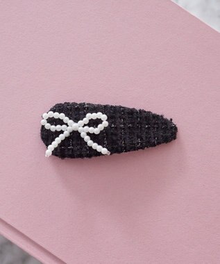 Maison de FLEUR リボンツイードスリーピン Black