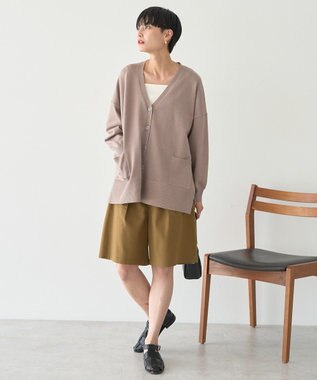 AMERICAN HOLIC バイパチVネックルーズカーディガン Beige