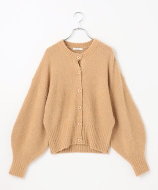 #Newans 【洗える】ボリュームスリーブニットカーディガン ベージュ系