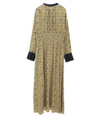 CRAFT STANDARD BOUTIQUE 総柄バイカラーワンピース Yellow