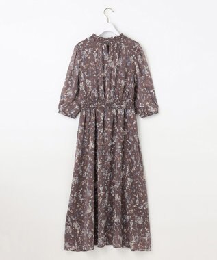 ANY SIS 【洗える】ニュアンスプリント ワンピース モカ系