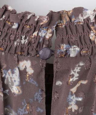 ANY SIS 【洗える】ニュアンスプリント ワンピース モカ系