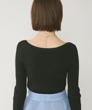 GRACE CONTINENTAL ハイゲージラメニットトップ ブラック