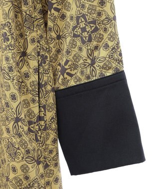 CRAFT STANDARD BOUTIQUE 総柄バイカラーワンピース Yellow