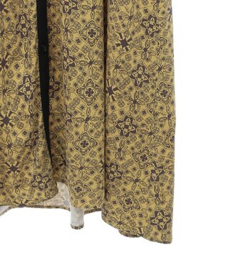 CRAFT STANDARD BOUTIQUE 総柄バイカラーワンピース Yellow