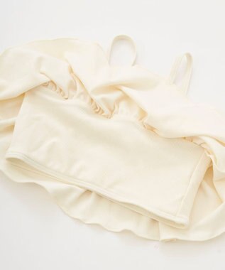 OP／FILA 【marie claire ENFANTS】ニットリブセパレート水着 ホワイト