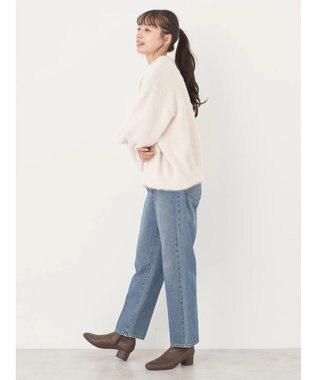 earth music&ecology ロングシャギーハイネックプルオーバー Ivory