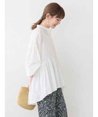 AMERICAN HOLIC サラックール／ＵＶカットティアードブラウス Off White