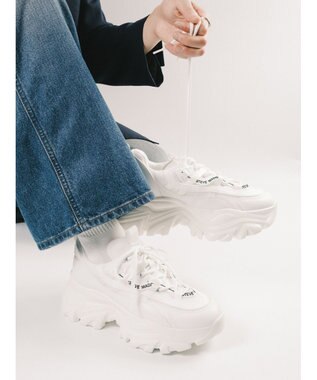 STEVE MADDEN RECOUPE-M-RS 厚底ボリュームスニーカー ホワイト