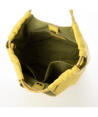 UNBILLION perche 牛革ソフト3wayコードハンドルバッグ イエロー