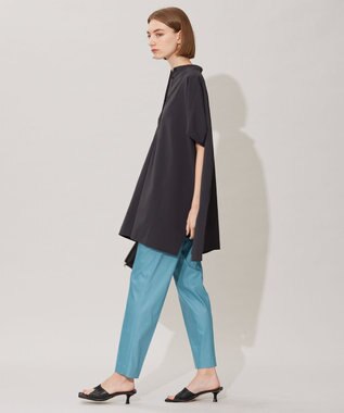 ICB 【洗える】ヴィンテージスパンブロード プルオーバーブラウス グレー系