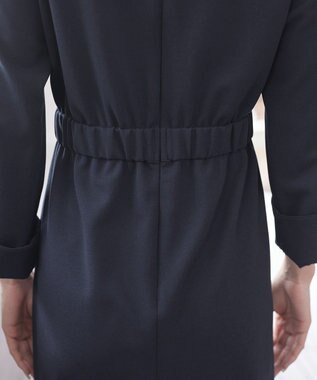 Tiaclasse 【洗える】ハイストレッチジョーゼットワンピース ネイビー