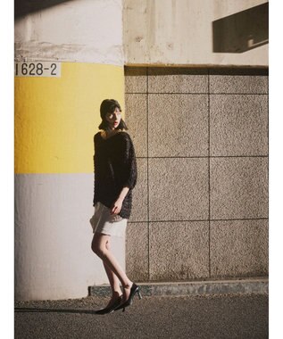 Green Parks AnriettMusee カットジャガードタックブラウス Black