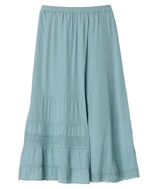 earth music&ecology レースティアードスカート Mint
