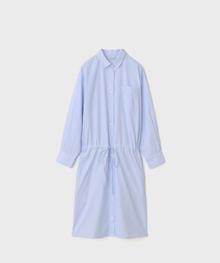 LENO SHIRTS DRESS CANDY STRIPE / シャツワンピース SAXE BLUE