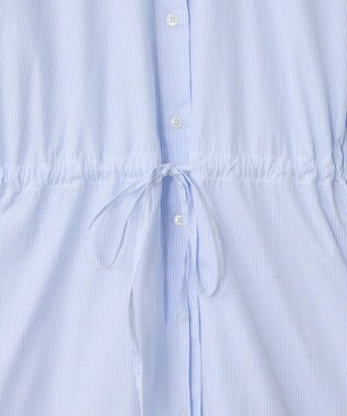 LENO SHIRTS DRESS CANDY STRIPE / シャツワンピース SAXE BLUE