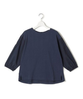 J.PRESS YORK STREET 【WOMEN】ファブリックスリーブ　プルオーバー ネイビー系