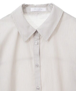 Green Parks イージーケア裾ドロストシャツ Gray