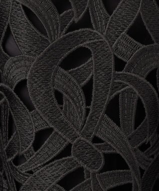 23区 L 【エステータ】ジオメトリックレース スカート ブラック系