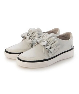 MODE ET JACOMO <D'ICI>フリルベルクロスニーカー ホワイト