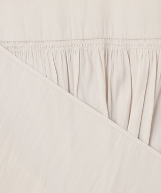 組曲 L 【WEB限定】ギャザーライトデシン ブラウス アイボリー系