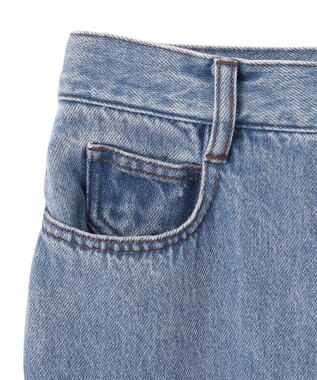 BEIGE， 【洗える・SPRiNG 3月号掲載】FICUS / デニムワイドストレートパンツ Light Indigo