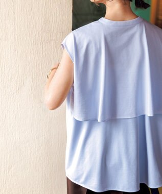 UNFILO ヒートシールドジャージー キーネック レイヤーT サックス