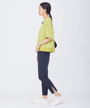 ICB 【新色追加・洗える】 FluidBackSatin Tブラウス ライム系