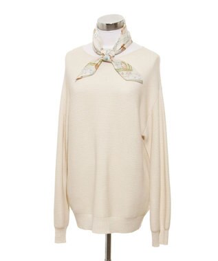 MOONBAT 【WEB限定】PAUL & JOE ACCESSOIRES シルクシフォンスカーフ 58×58cm ベージュ(Playing whith a ball wool)