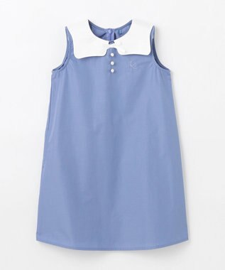 組曲 KIDS 【110-140㎝】カーブカラー ワンピース ブルー