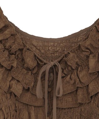 Green Parks ２ＷＡＹフリルブラウス Brown