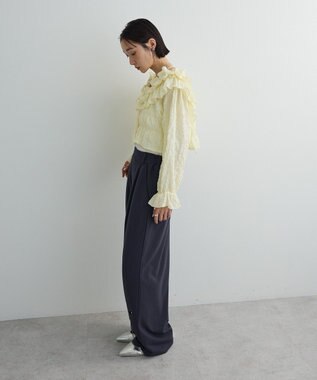 Green Parks ２ＷＡＹフリルブラウス Ivory