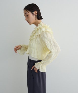 Green Parks ２ＷＡＹフリルブラウス Ivory