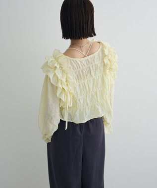 Green Parks ２ＷＡＹフリルブラウス Ivory