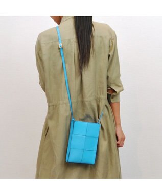 UNBILLION ペルケ perche / イントレチャート姫路レザーショルダー ブルー