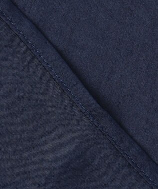 Feroux サテン ブラウス ネイビー系