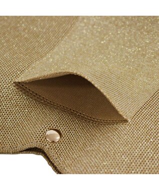 ROOTOTE 1301【ラメ糸ミックス-幾何学模様】LT.デリ.アミ.ニット-A 02：ゴールド